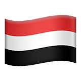 flag: Yemen as rendered by Apple