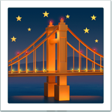 bridge at night as rendered by Apple