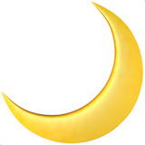 crescent moon as rendered by Apple