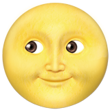 full moon face as rendered by Apple
