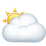Sonne hinter großer Wolke as rendered by Apple