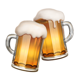 clinking beer mugs as rendered by Apple