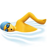 man swimming as rendered by Apple
