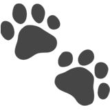 paw prints as rendered by Apple