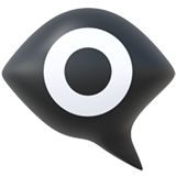 Auge in Sprechblase as rendered by Apple