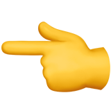 nach links weisender Zeigefinger as rendered by Apple