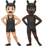 Men with Bunny Ears: Light Skin Tone, Dark Skin Tone, the design in this release