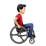 Man in Manual Wheelchair Facing Right: Light Skin Tone, the design in this release