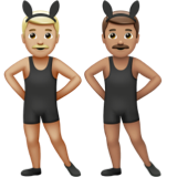 Men with Bunny Ears: Medium-Light Skin Tone, Medium Skin Tone, the design in this release