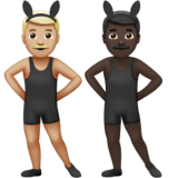 Men with Bunny Ears: Medium-Light Skin Tone, Dark Skin Tone, the design in this release