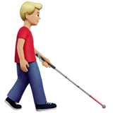Man with White Cane Facing Right: Medium-Light Skin Tone, the design in this release