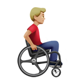 Man in Manual Wheelchair Facing Right: Medium-Light Skin Tone, the design in this release