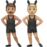 Men with Bunny Ears: Medium Skin Tone, Medium-Light Skin Tone, the design in this release