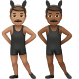 Men with Bunny Ears: Medium Skin Tone, Medium-Dark Skin Tone, the design in this release