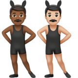 Men with Bunny Ears: Medium-Dark Skin Tone, Light Skin Tone, the design in this release
