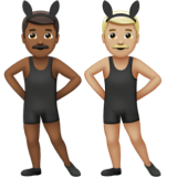 Men with Bunny Ears: Medium-Dark Skin Tone, Medium-Light Skin Tone, the design in this release