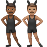Men with Bunny Ears: Medium-Dark Skin Tone, Medium Skin Tone, the design in this release