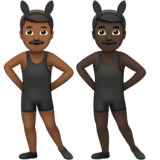 Men with Bunny Ears: Medium-Dark Skin Tone, Dark Skin Tone, the design in this release