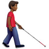 Man with White Cane Facing Right: Medium-Dark Skin Tone, the design in this release