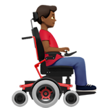 Man in Motorized Wheelchair Facing Right: Medium-Dark Skin Tone, the design in this release