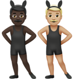 Men with Bunny Ears: Dark Skin Tone, Medium-Light Skin Tone, the design in this release