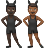 Men with Bunny Ears: Dark Skin Tone, Medium-Dark Skin Tone, the design in this release