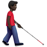 Man with White Cane Facing Right: Dark Skin Tone, the design in this release