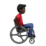 Man in Manual Wheelchair Facing Right: Dark Skin Tone, the design in this release