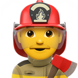 man firefighter as rendered by Apple