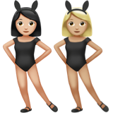 Women with Bunny Ears: Light Skin Tone, Medium-Light Skin Tone, the design in this release