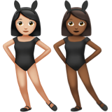 Women with Bunny Ears: Light Skin Tone, Medium-Dark Skin Tone, the design in this release