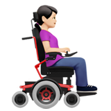 Woman in Motorized Wheelchair Facing Right: Light Skin Tone, the design in this release