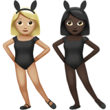 Women with Bunny Ears: Medium-Light Skin Tone, Dark Skin Tone, the design in this release