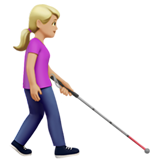 Woman with White Cane Facing Right: Medium-Light Skin Tone, the design in this release