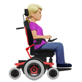 Woman in Motorized Wheelchair Facing Right: Medium-Light Skin Tone, the design in this release