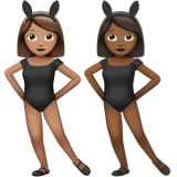 Women with Bunny Ears: Medium Skin Tone, Medium-Dark Skin Tone, the design in this release