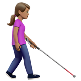Woman with White Cane Facing Right: Medium Skin Tone, the design in this release