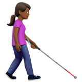 Woman with White Cane Facing Right: Medium-Dark Skin Tone, the design in this release
