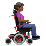 Woman in Motorized Wheelchair Facing Right: Medium-Dark Skin Tone, the design in this release
