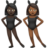 Women with Bunny Ears: Dark Skin Tone, Medium-Dark Skin Tone, the design in this release