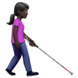 Woman with White Cane Facing Right: Dark Skin Tone, the design in this release
