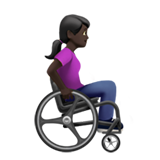 Woman in Manual Wheelchair Facing Right: Dark Skin Tone, the design in this release