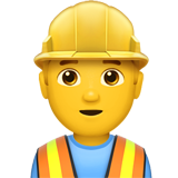 man construction worker as rendered by Apple