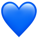 cuore blu as rendered by Apple