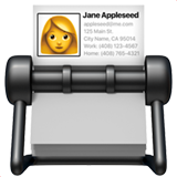 card index as rendered by Apple