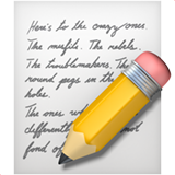 Papier und Bleistift as rendered by Apple