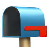 open mailbox with lowered flag as rendered by Apple