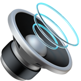 speaker high volume as rendered by Apple