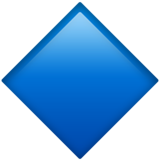 large blue diamond as rendered by Apple
