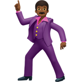man dancing: medium-dark skin tone as rendered by Apple